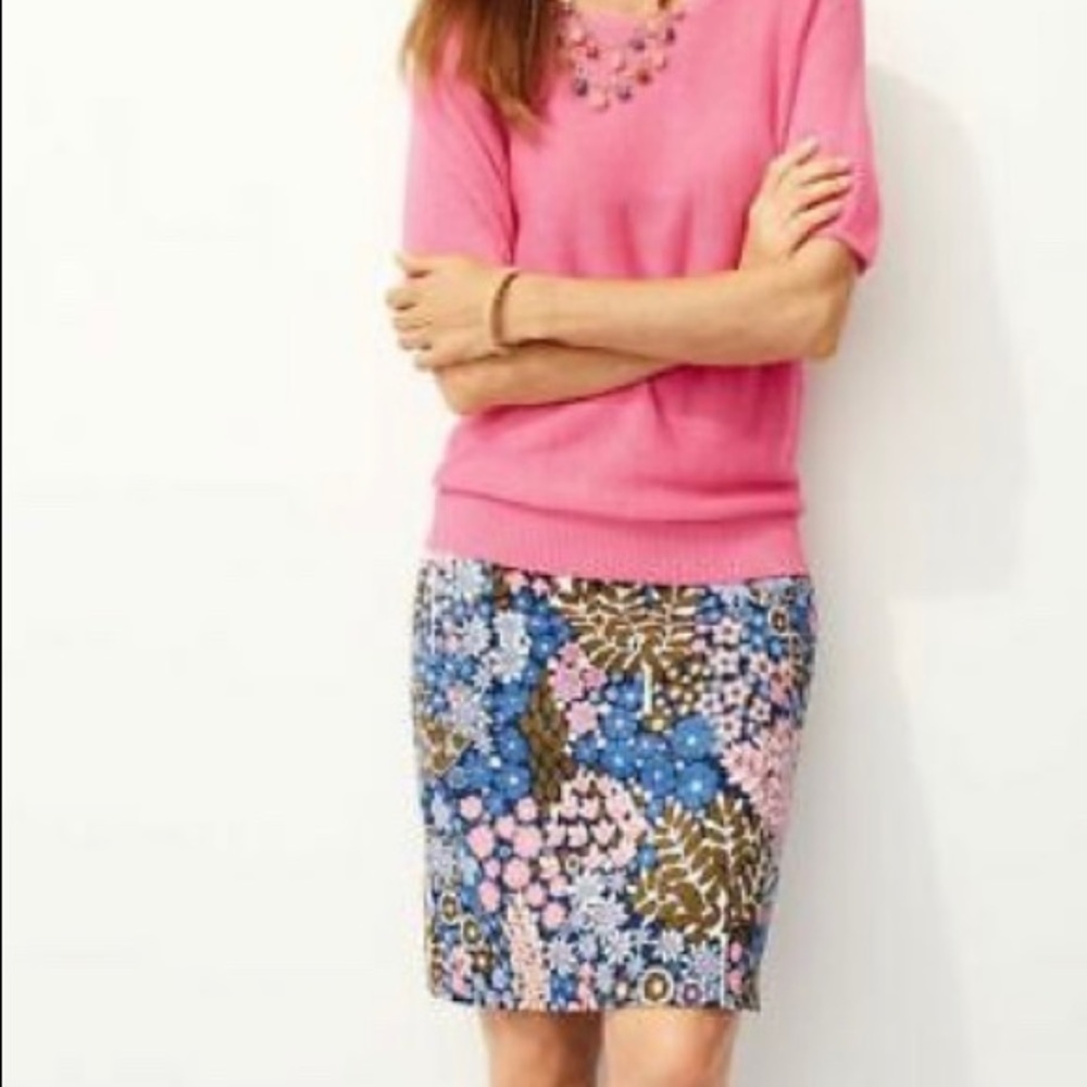 Talbots Botanical A Line Skirt